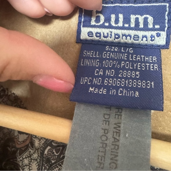 Vintage 90s B.U.M. Equipment Tan Suede Jacket | Western Blazer Y2K Retro L - Picture 8 of 9